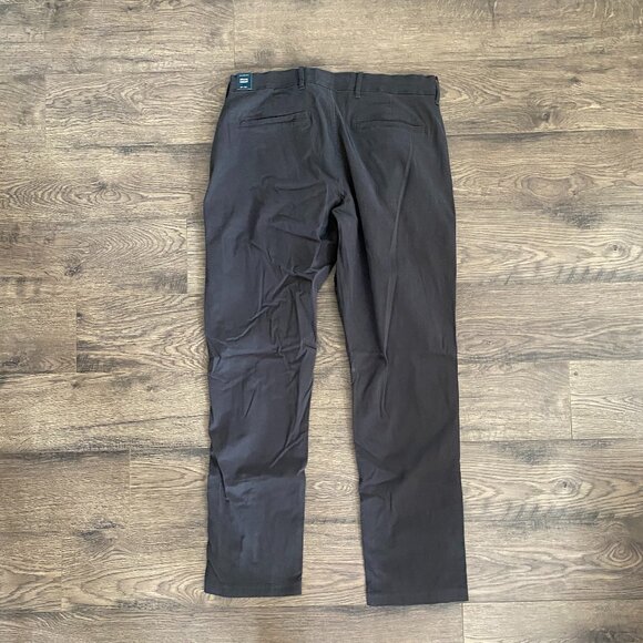 Black Athletic Straight Modern Chino Pant 32 X 34 Wedding Guest, Work, Mens - Picture 3 of 5